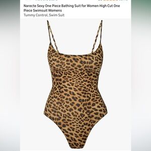 Leopard Print One Piece bathing suit